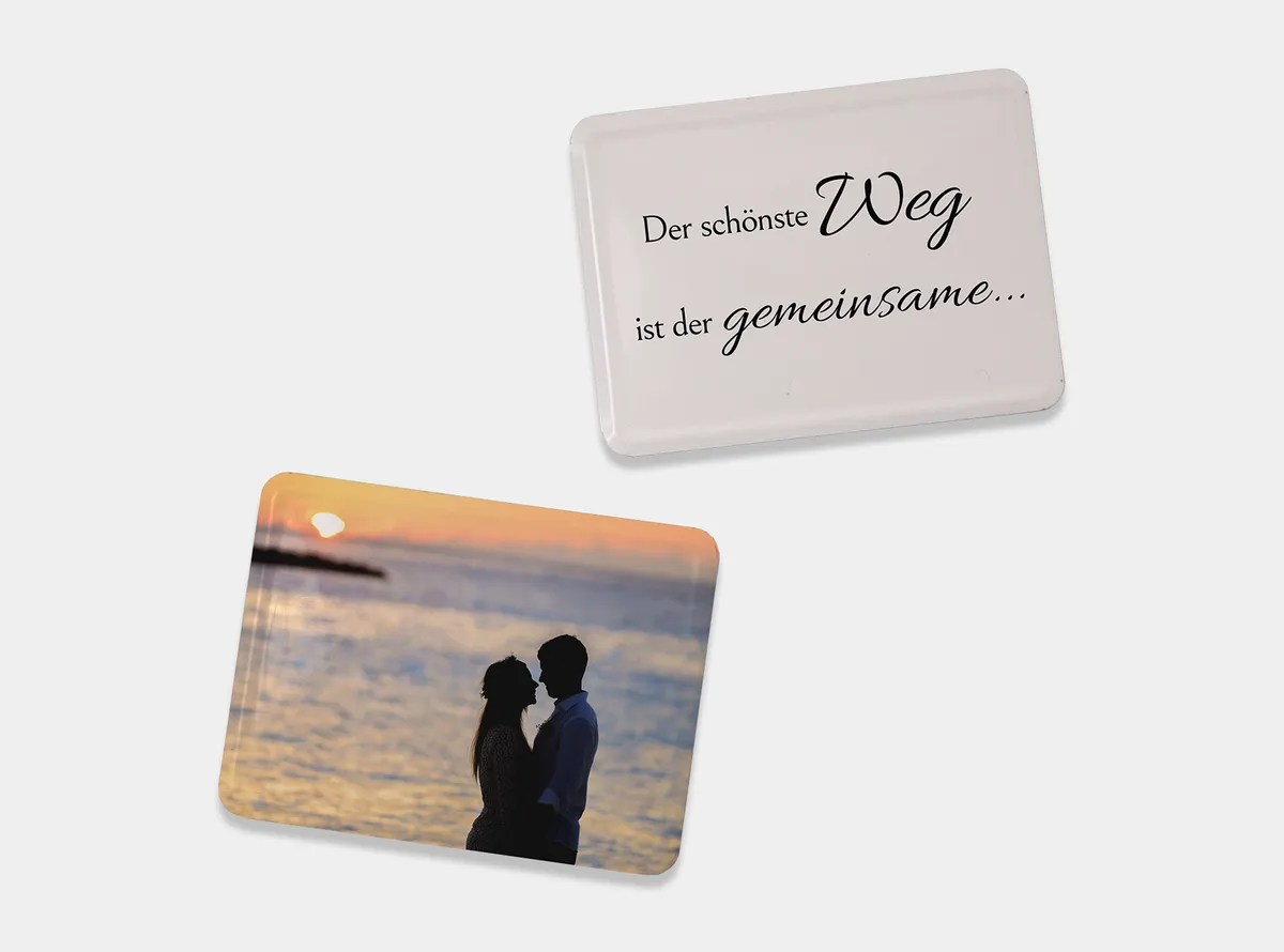 Foto Magnet personalisieren als Hochzeitsgeschenk