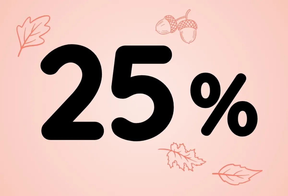 25% off orders of €39 or more
