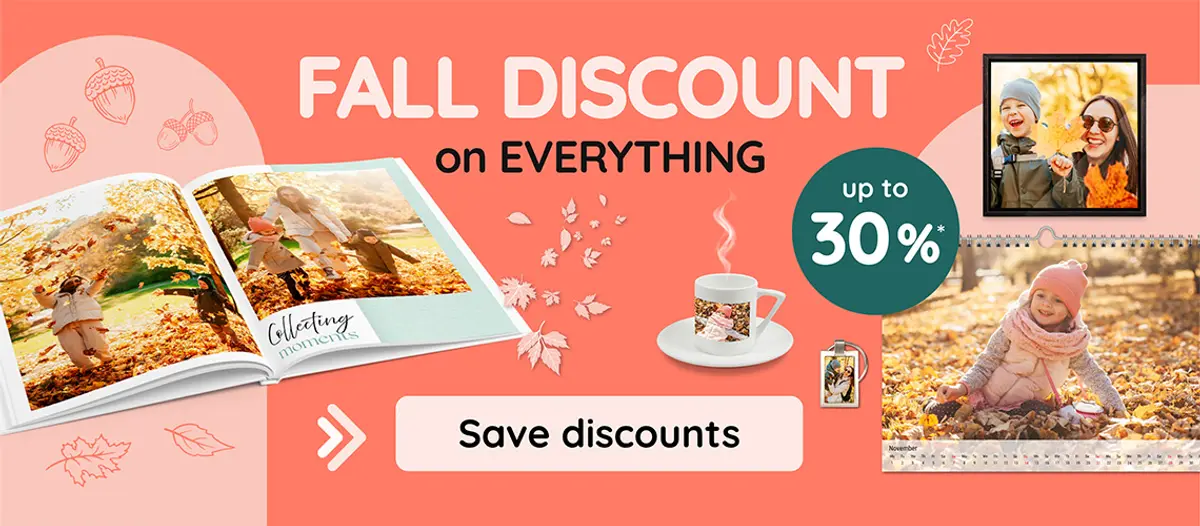 Get photo books, photo calendars and more at the best prices in our autumn sale