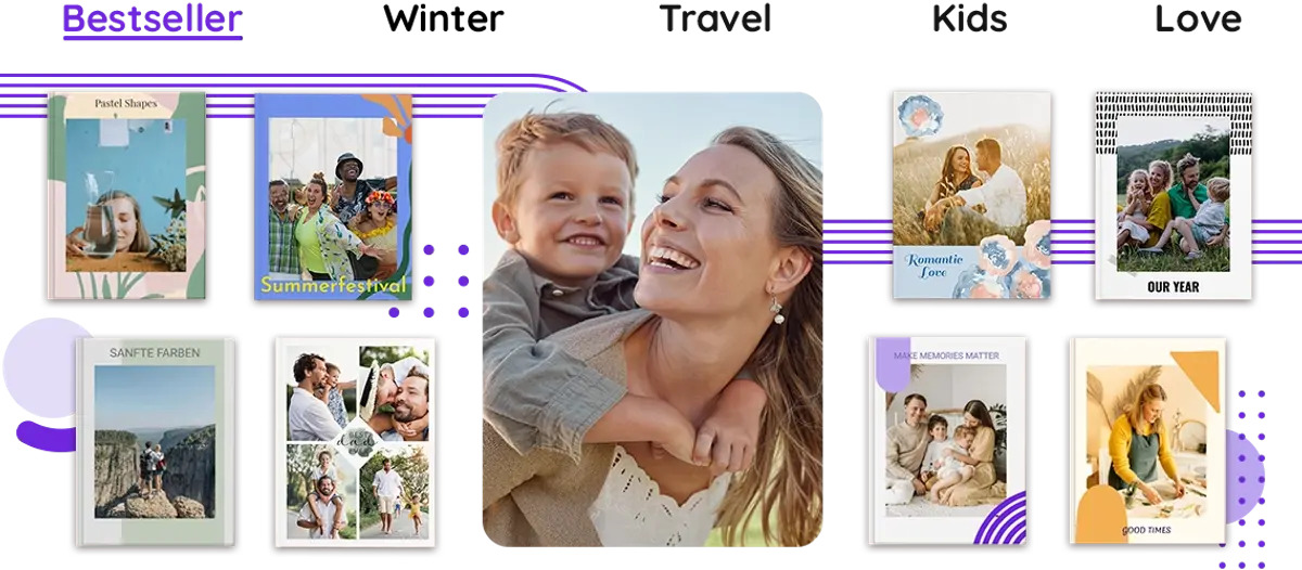 The most popular photo book themes from myphotobook