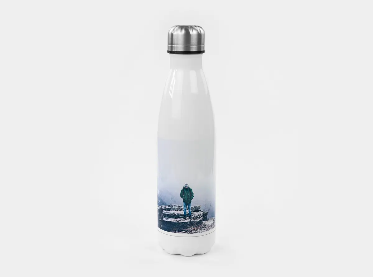 Thermosflasche mit Foto - Urlaub, Camping, Abenteuer